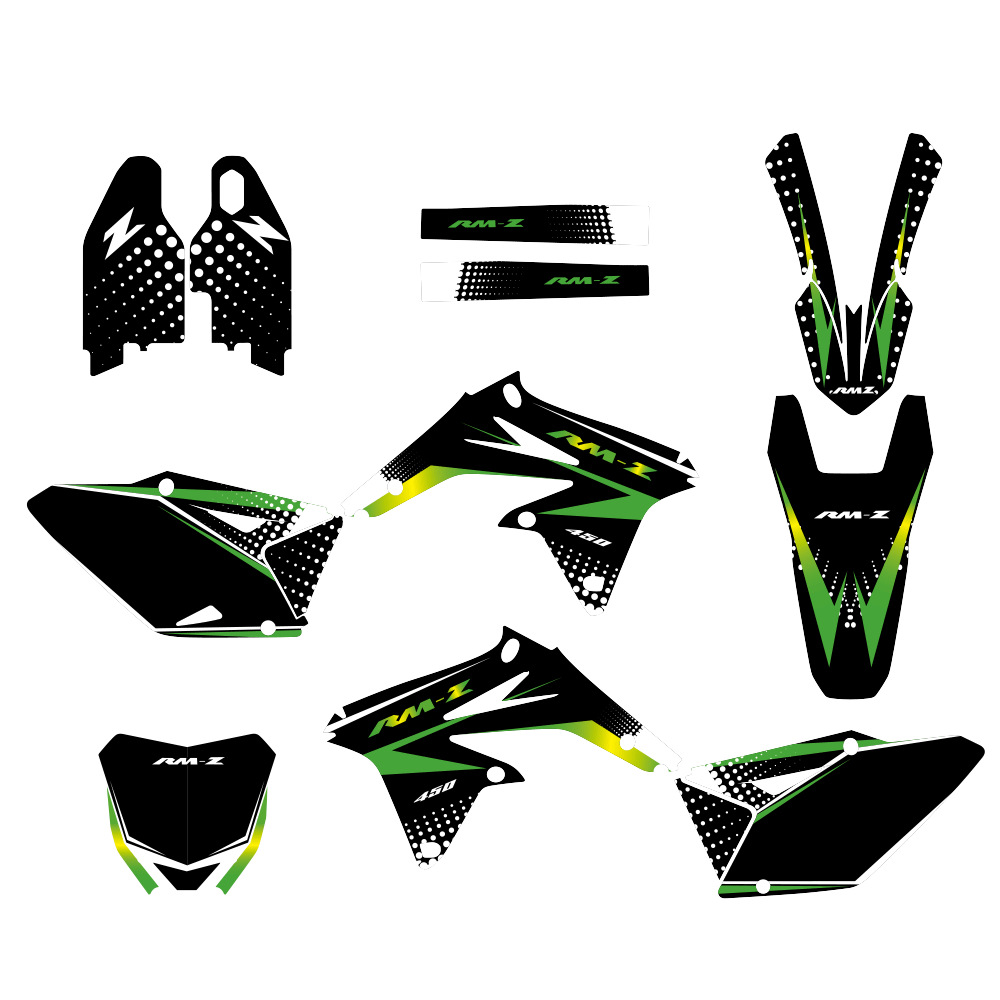 Aplicable a las pegatinas de motocicleta Suzuki RMZ450 2008 - 2014 pegatinas de película de vehículo todoterreno impermeable pegatinas