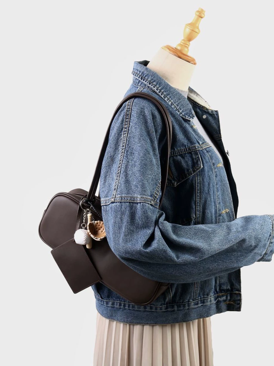 Leather boston bag, small design universal handheld shoulder bag one shoulder, cowhide