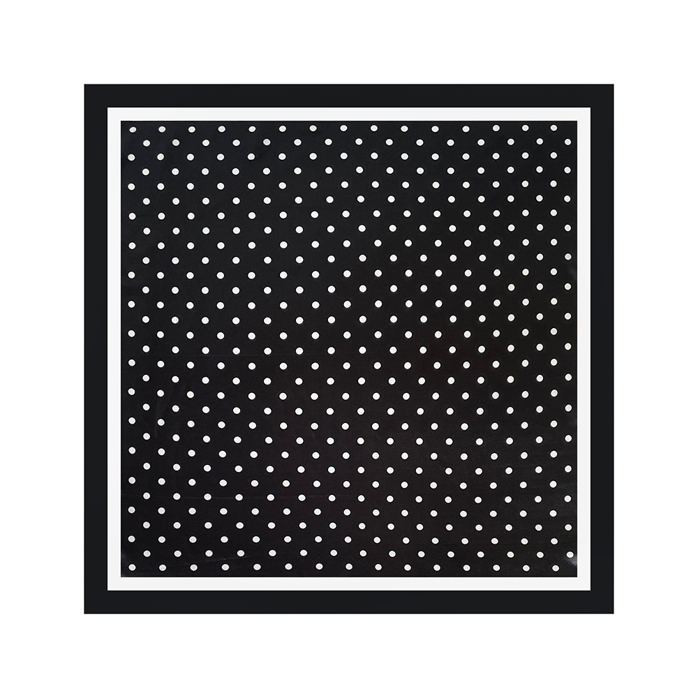 Women's Polka Dot Satin Square Headscarf Silk Feel Hijab Turban_voghion.com