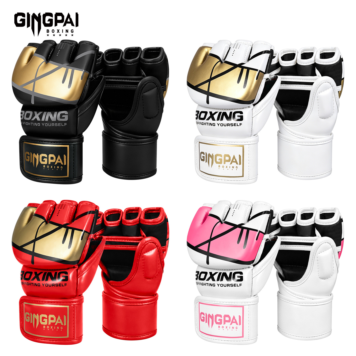 Mma Boxing Gloves Men's Half-Finger Gloves Freestyle Fighting Women's Sanda Training Fighting Ufc Boxing Gloves Punching Bag