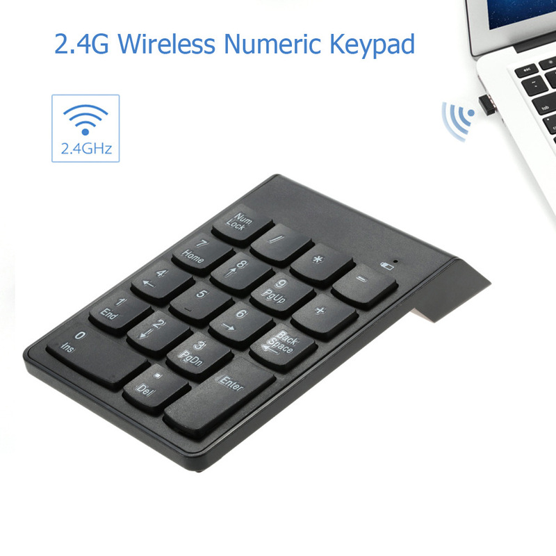 Hot Selling Chocolate Button 2.4g Numeric Keypad Laptop External Wireless Keyboard Factory Direct Supply