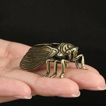 手工黄铜创意黄铜蝉金蝉子知了一鸣惊人挂件摆件礼物铜工艺品收藏