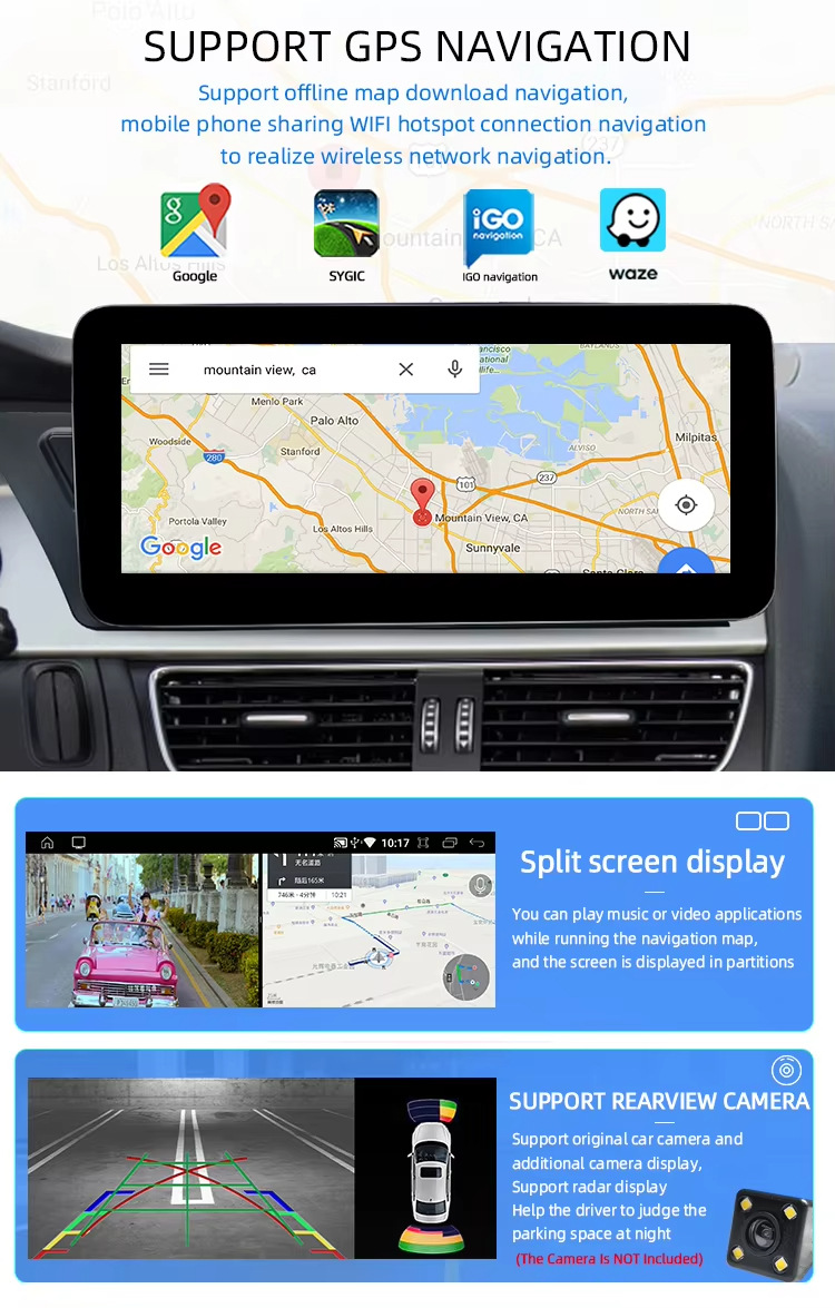 For Audi A4 A4L A5 S5 2009 - 2016 Android14 Large Screen Car Navigation
