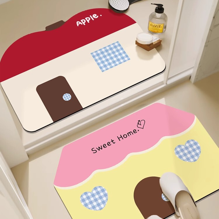 Korean Dopamine Bathroom Floor Mat Bathroom Diatom Mud Floor Mat Entrance Door Carpet Toilet Stain-Resistant Anti-Slip Mat