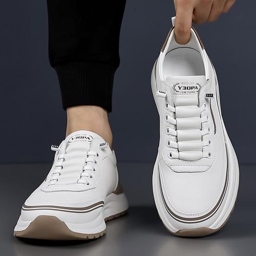 Skate shoes men's new style students small white shoes casual leather men's shoes wholesale men's sneakers