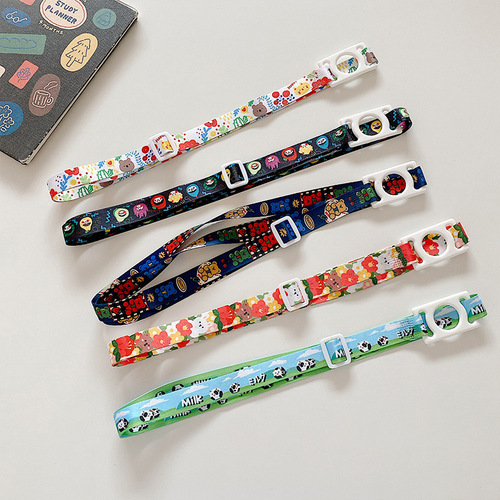 Beverage bottle lanyard strap Elementary school students thermos cup mineral water bottle Japanese and Korean Sesame Street ins water cup lanyard strap