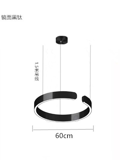 600mm 거울 검은 티타늄