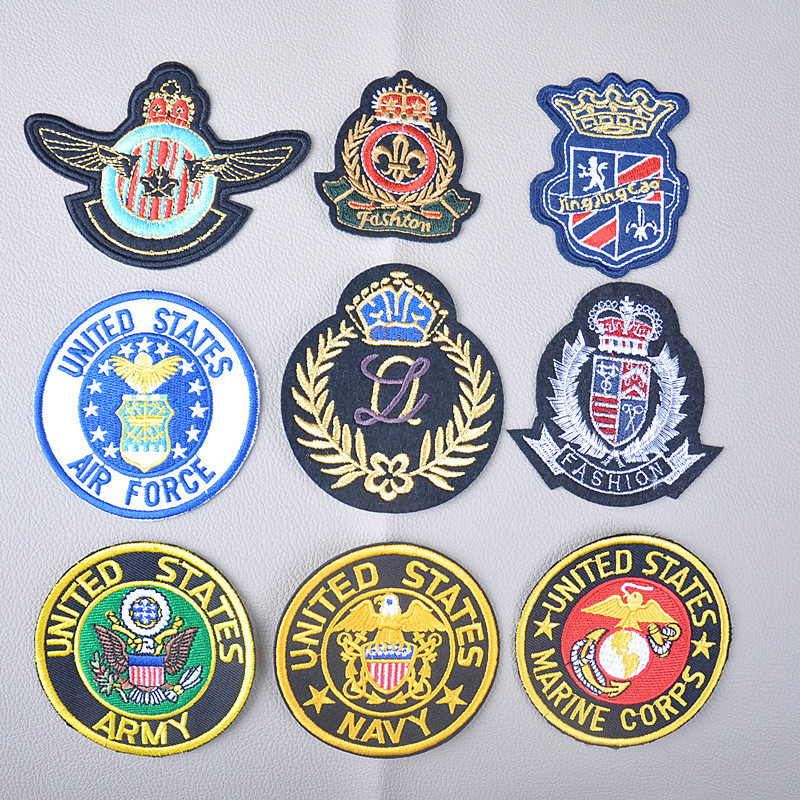 Factory direct round badge fashionable special discount armband computer embroidery spot embroidery cloth paste batch