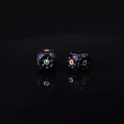 Zərgərlik ara hissələri: Accessories, Loose Beads, Wholesale - black-onyx-square-beads-10mm