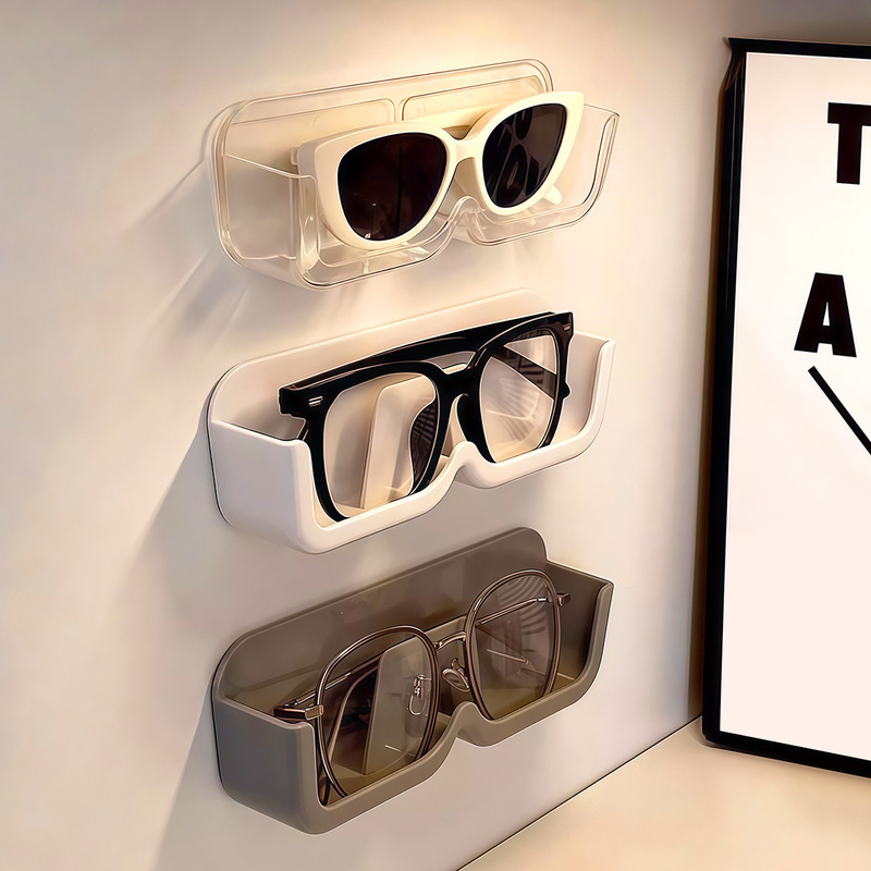 Glasses Storage Wall-Mounted Anti-Pressure Sunglasses Glasses Storage Wall-Mounted Home Bathroom Glasses Rack Glasses Placement Rack