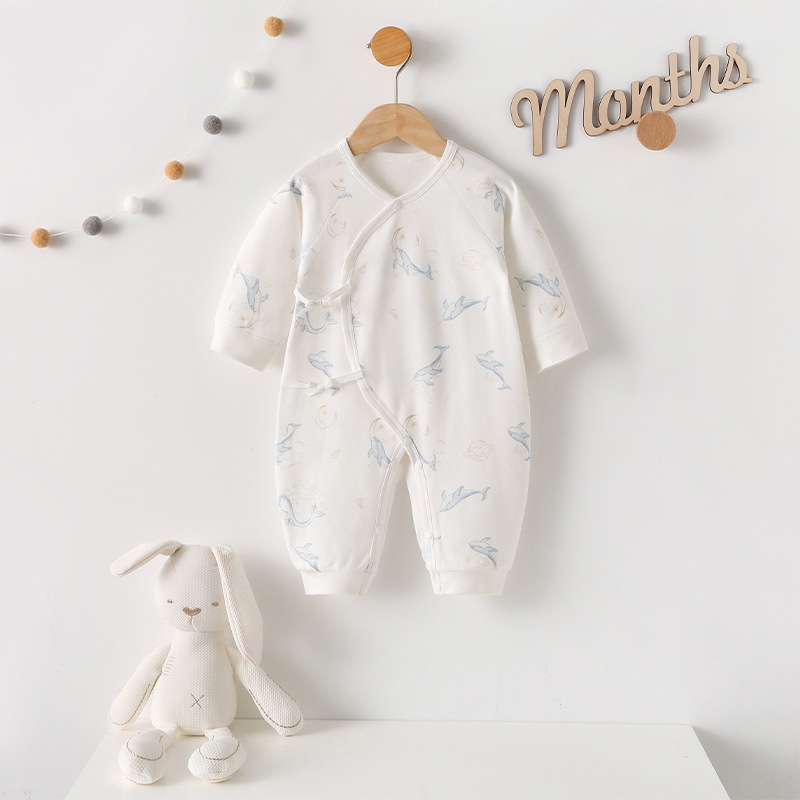 106059819@qq.com Pijamas de algodón puro para bebé, ropa infantil, mono sin costuras, mono para recién nacido, primavera y otoño._voghion.com
