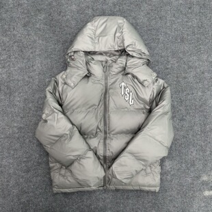 New Trapstar Hot Sale silver Tiger Pattern Winter Cotton-padded jacket Fashion Brand European and American Style Couple Jacket All-match