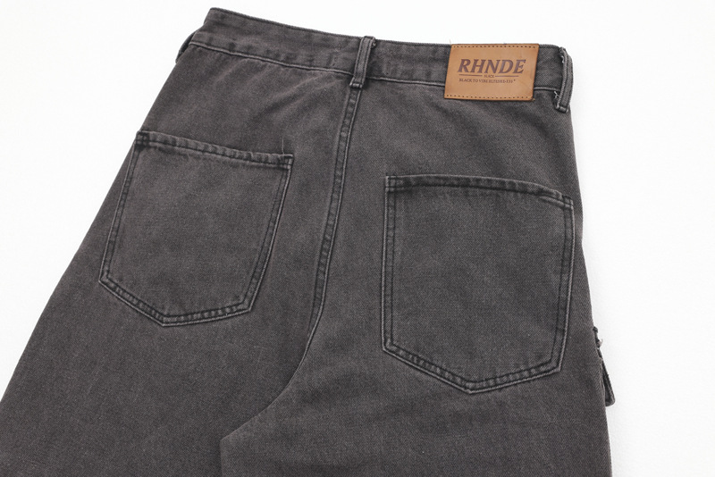 Men's Clothing new retro design multi-pocket jeans men's fashion brand new casual all-matching overalls_voghion.com