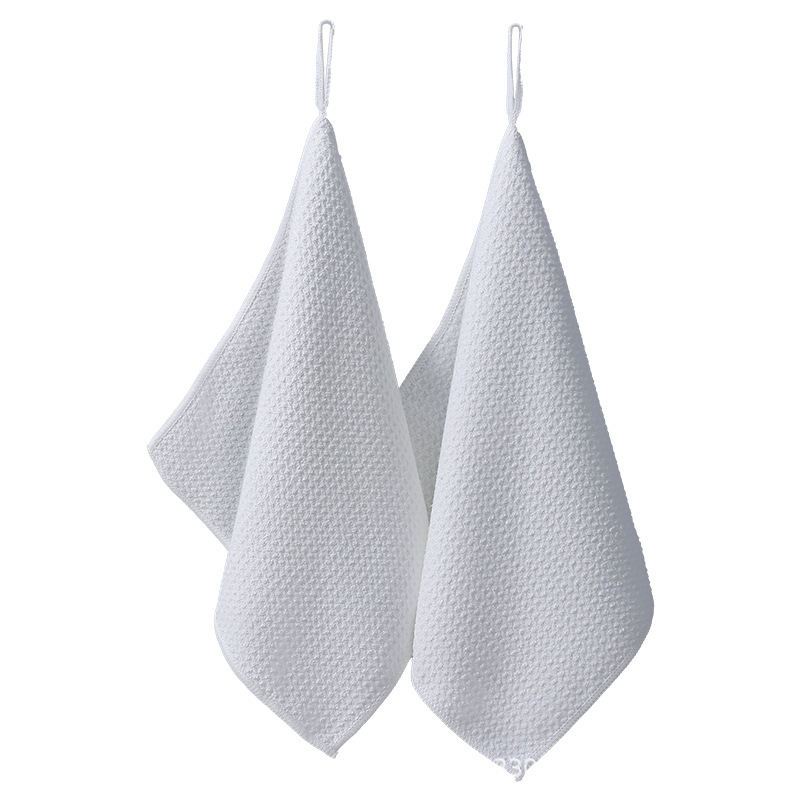 Barista, toalla de bar, toallita especial para cafetera de cocina, no es fácil de perder el pelo, paño de limpieza de gofres blanco