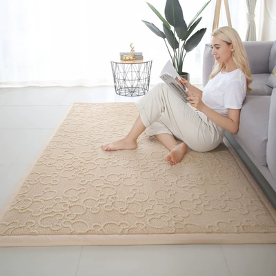 Avtomobil döşəmə paspasları – Room Bedside Carpet Thickened Tatami - mickey-khaki-50150cm-22cm-thickening