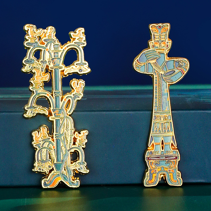 Sanxingdui Cultural and Creative Gifts New Sanxingdui Mask Magnetic Refrigerator Magnet Chinese Style Cultural and Creative Souvenirs
