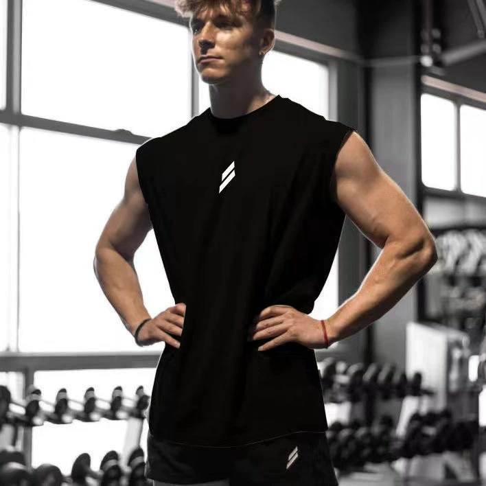 Men's breathable summer quick dry sports vest for gym sleevless, American style, for running