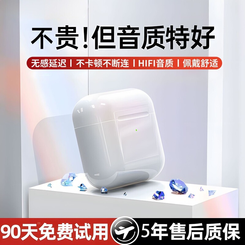 无线蓝牙耳机新款华强北Pro4半入耳式高音质降噪适用于苹果安卓|undefined