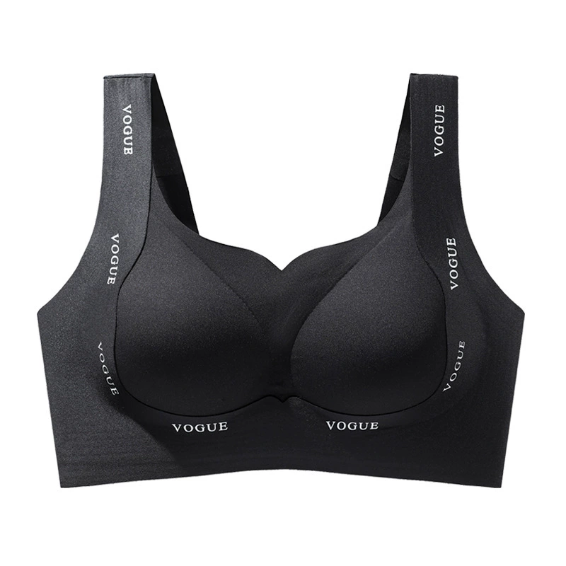 W-shaped Soft Support Bra, Double-Layer Wireless, Seamless No-Trace Cups, Sizes M–6XL