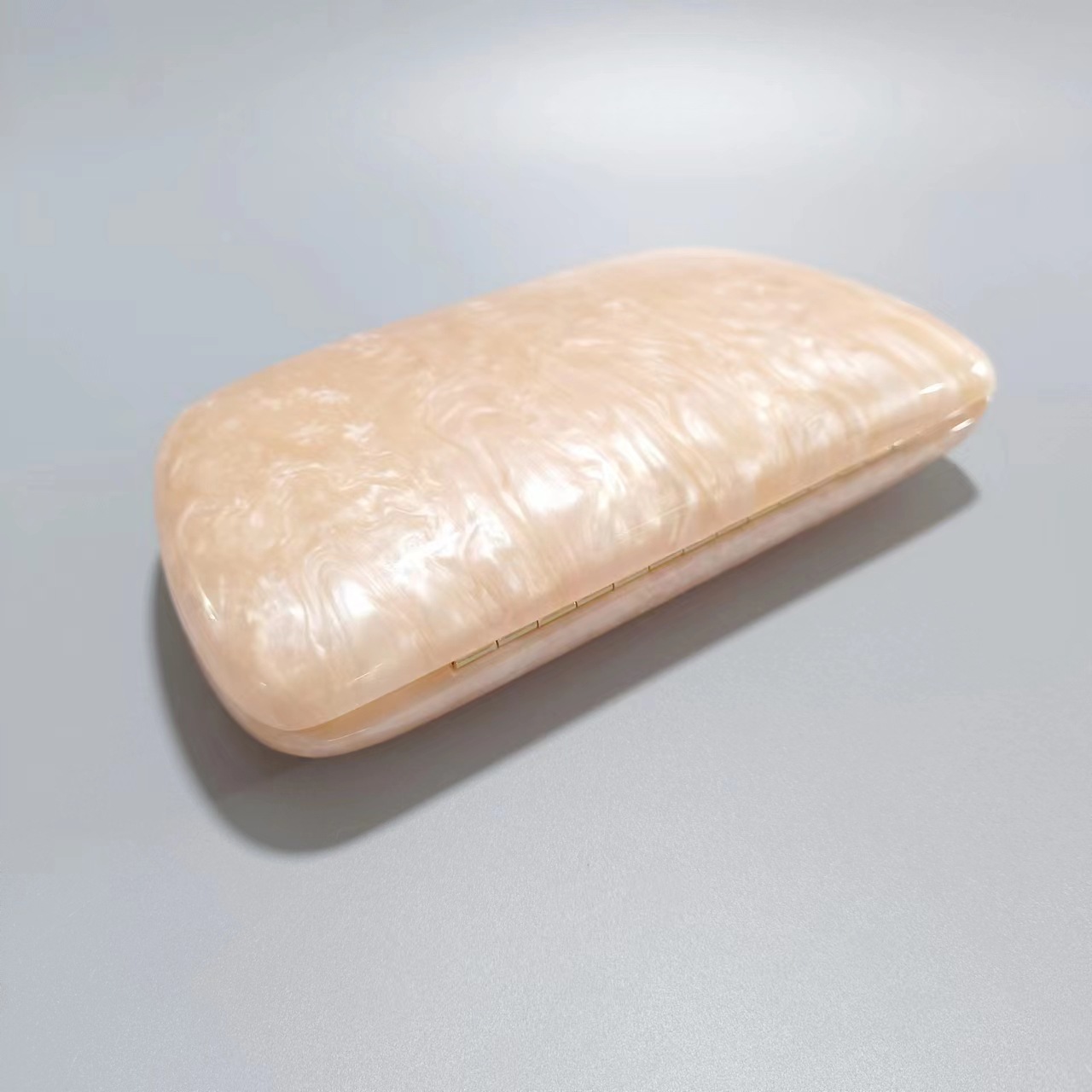 Elegante pochette da sera in acrilico – Borsa a tracolla versatile con catena staccabile per matrimoni e feste (albicocca)_voghion.com