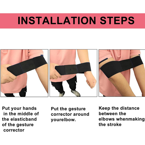 Hand Exercise Corrector, Beginner Assistance Arm Position Correction Elastic Band Golf Swing Corrective Strap