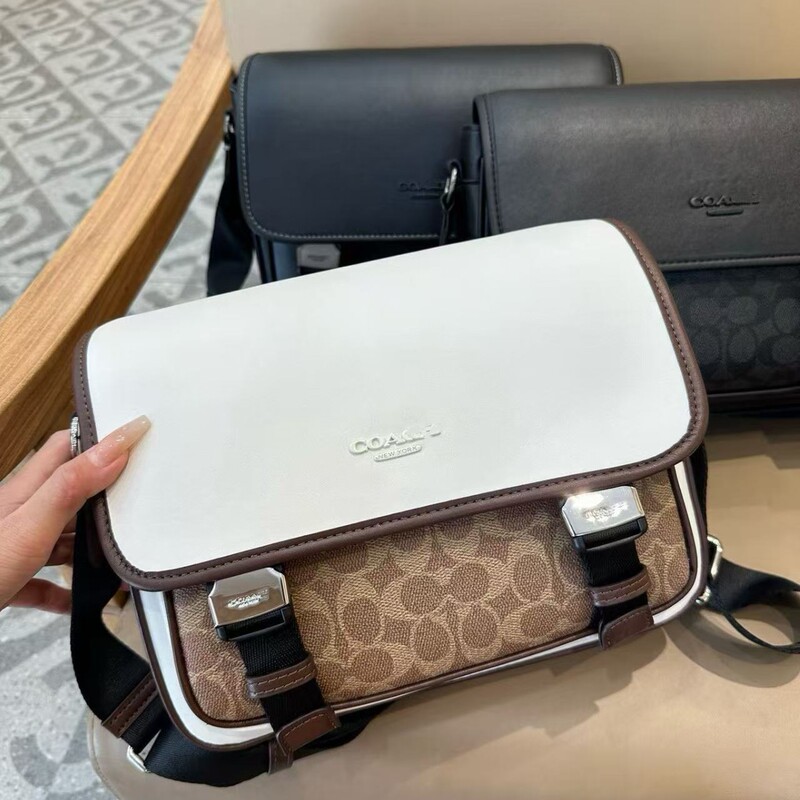 Koujia Genuine Leather Messenger 28 Messenger Bag Shoulder Bag C Brand Color-Blocking Men's Crossbody Bag New Model Koujia Genuine Leather Messenger 28 Messenger Bag Shoulder Bag C Brand Color-Blocking Men's Crossbody Bag New Model