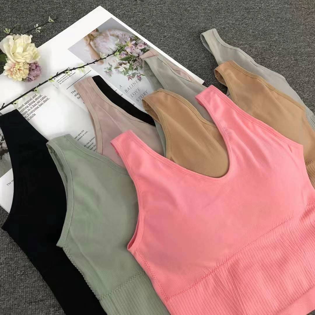 Nuevo chaleco sin costuras de alta elasticidad de alta calidad de dama sin anillo de acero bra de yoga ropa interior deportiva mujer al por mayor