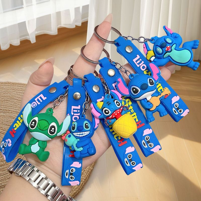 クロスボーダー漫画スティッチのキーホルダーかわいい人形のキーホルダーカップルの学生のカバンのストラップのプレゼント|undefined