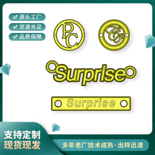 Factory direct zinc alloy trademark hand hardware logo nameplate scarf stitching hole sign die-cast clothing metal