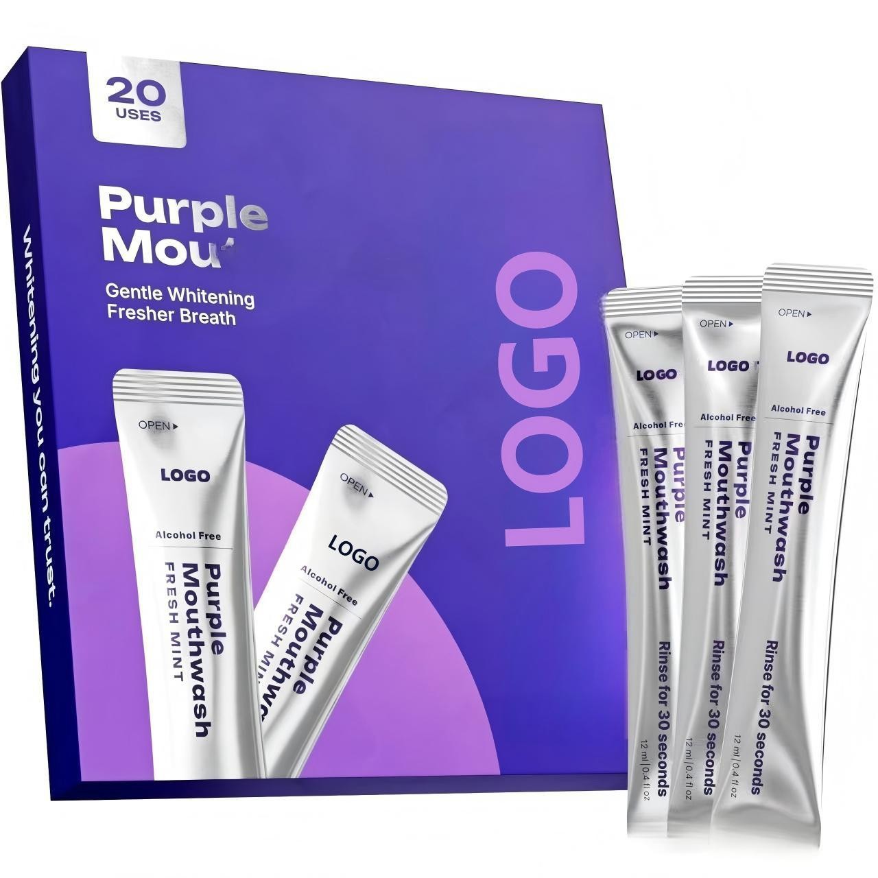 Teeth whitening mouthwash