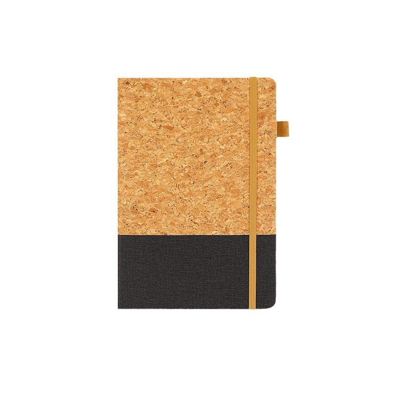 Protección del medio ambiente corcho de paja de corcho conjunto de cuaderno de tarjetas puede imprimir logotipo de la empresa pequeña producción de lotes al por mayor cuaderno de tarjetas