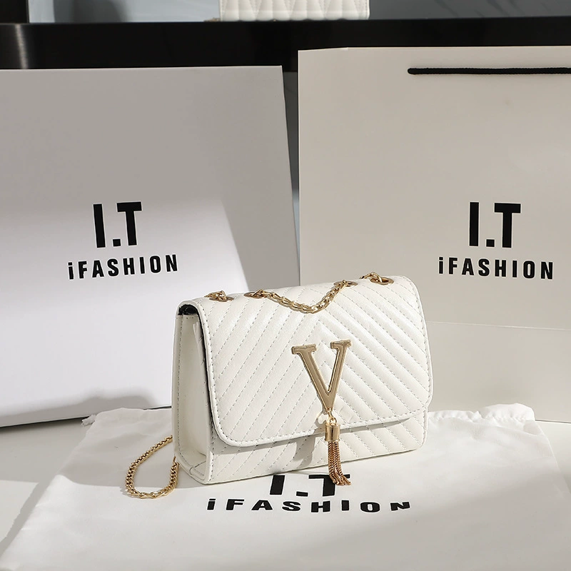 Сумка через плечо (I.T iFASHION), стёганая экокожа с цепочкой, 2023