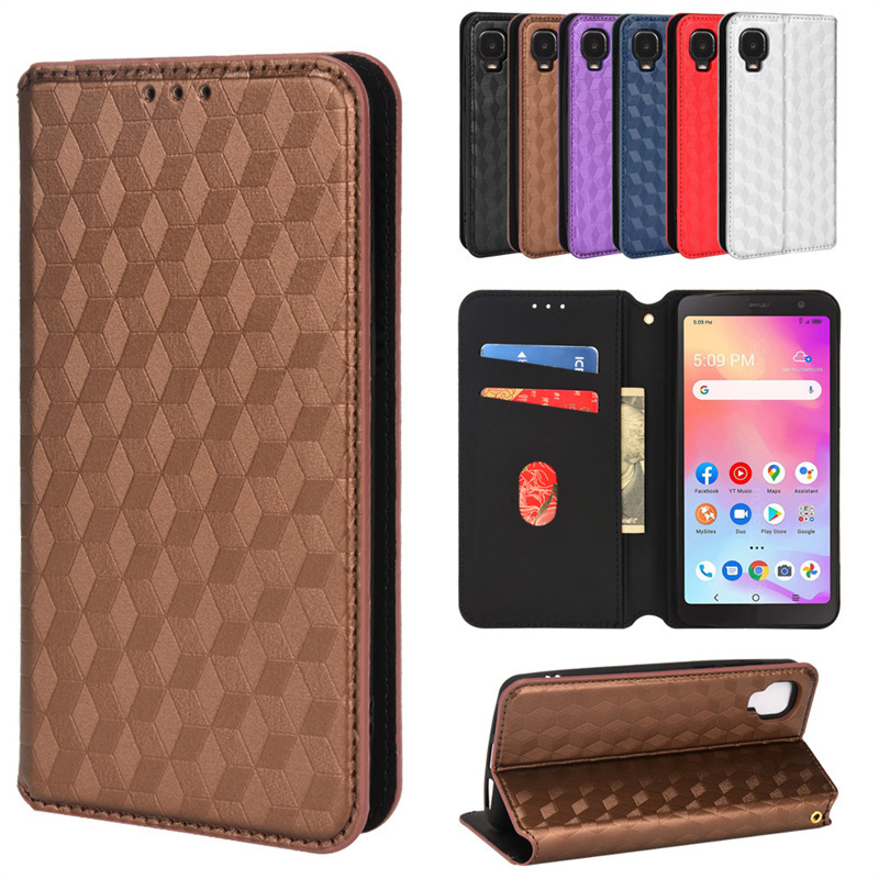 Suitable for Tcl A3 Mobile Phone Case Leather Case Anti-Fall Card Mobile Phone Holder Stereo Pattern Leather Case Waterproof Multi-Function