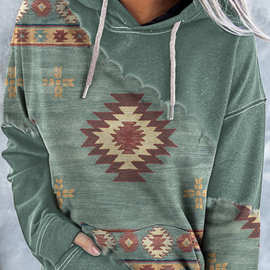 2021春秋休闲印花欧美套头圆领彩色 款复古卫衣女现货2105#