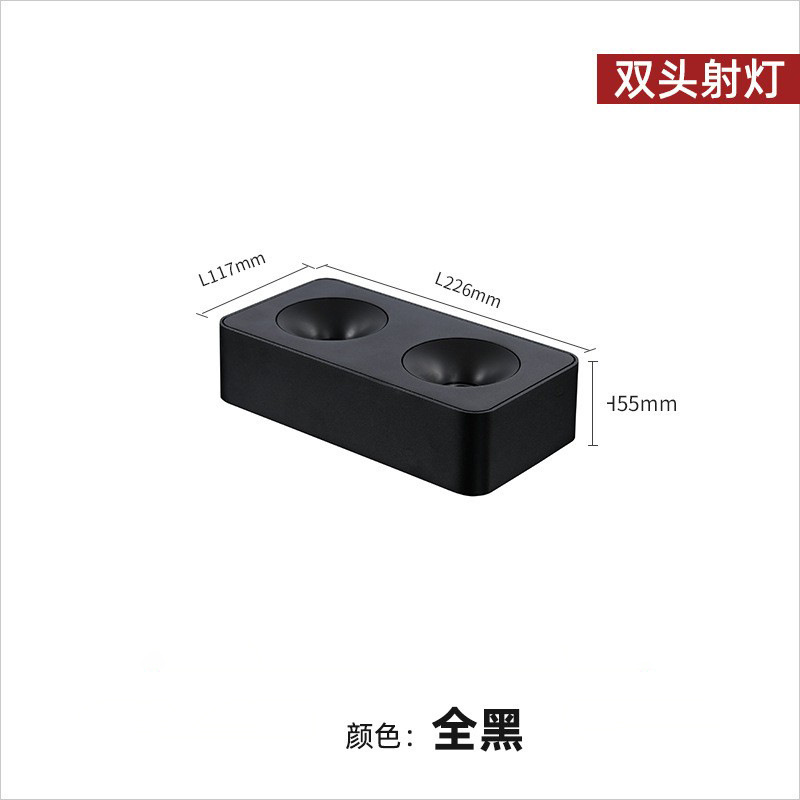 Espectro completo cuatro extremos cuadrados ultra delgados lámpara de reflexión simple sala de estar sin iluminación principal profunda anti-deslumbrante lámpara de choque