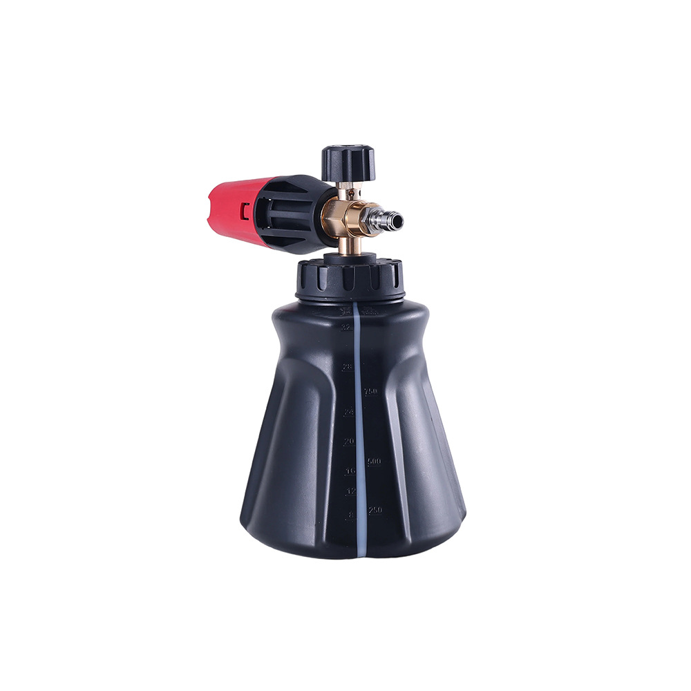 No. 2 Aluminum Black-Red PA Black Foam Nozzle for High-Pressure Car Washers, Upgraded Car Wash Spray Nozzle