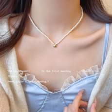 exquisite and versatile opal pendant necklace female high sense light luxury temperament zircon titanium steel clavicle chain new accessories undefined