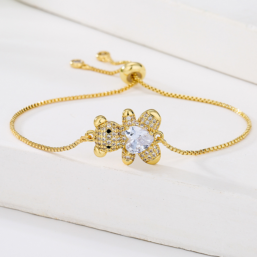 Copper Material Bear Copper Cute Fashion Bracelets
