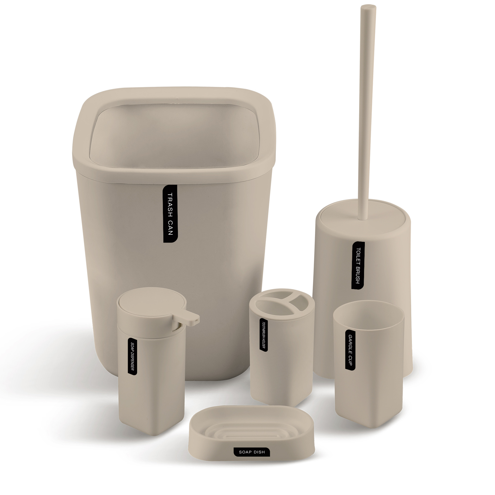 Suministros de baño conjunto de seis piezas Tianyuan lugar enjuague bucal Taza cepillado rack caja de jabón Baño de almacenamiento traje de baño de lavado