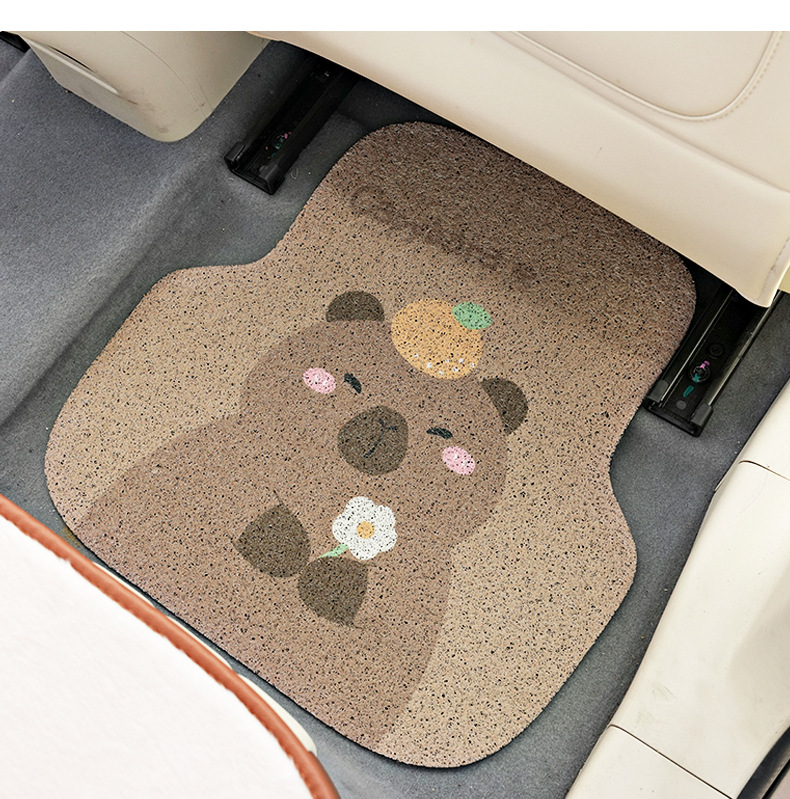 Car foot mat Kapi Barra silk ring universal car foot mat cartoon cute wear-resistant anti-dirty car foot mat