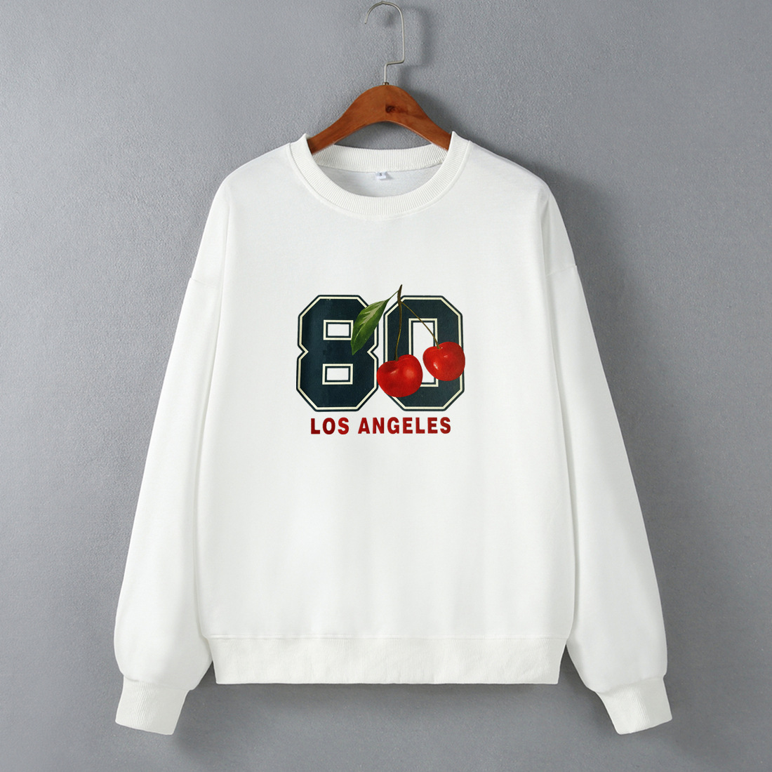 Street Hipster off Shoulder Loose round Neck Long Sleeve Sweatshirt Casual Women Clothing Autumn Winter