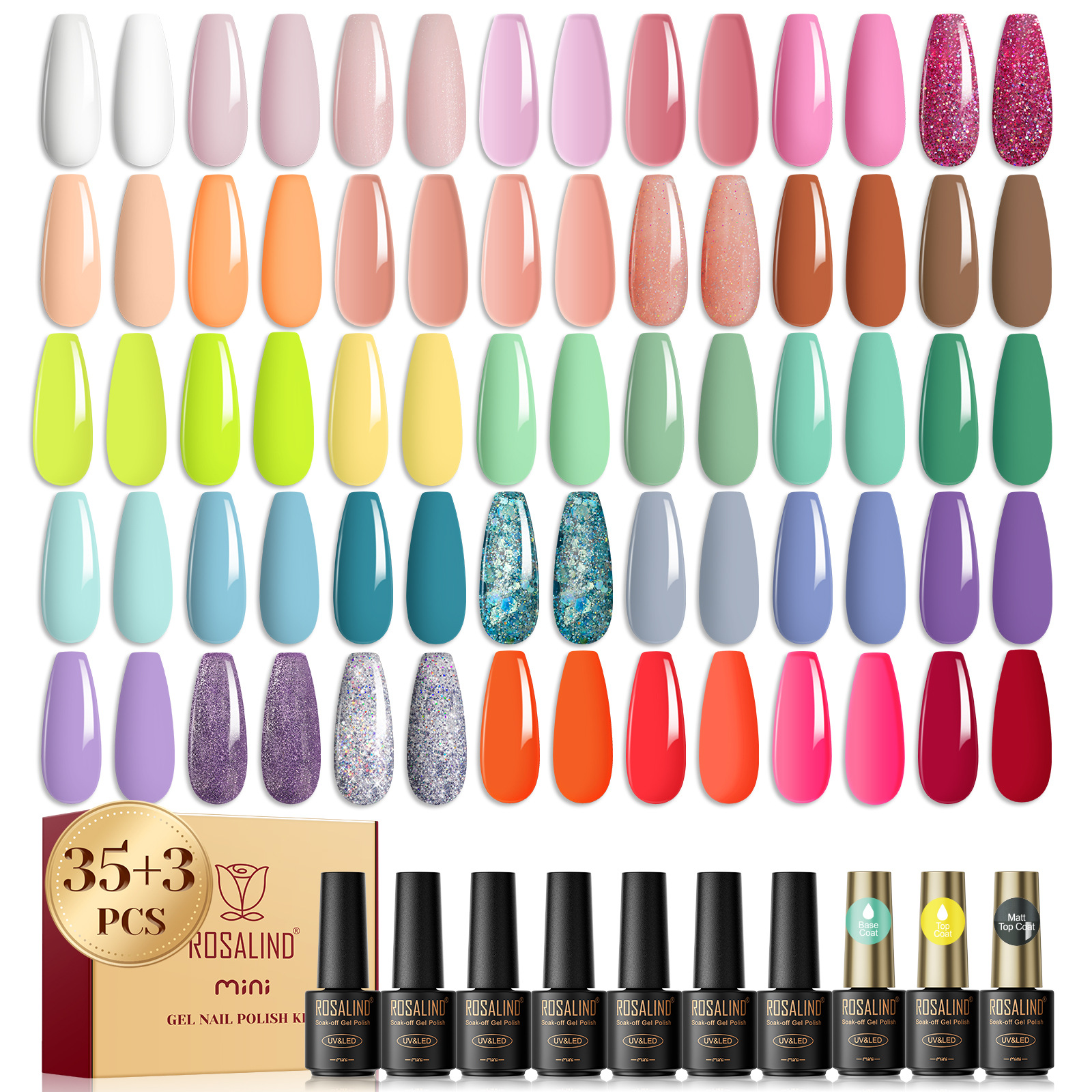 Traje de pegamento de esmalte de uñas transfronterizo 38 botellas conjunto completo esmalte de uñas color desnudo que forma la tienda de esmalte de uñas desechables al por mayor especial
