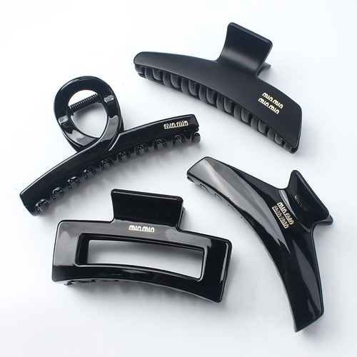  New Black Claw Hair Clip for Women Summer Fashion Big Headband Hairpin with More Hair Volume at the Back of the Head Shark Hair Accessory