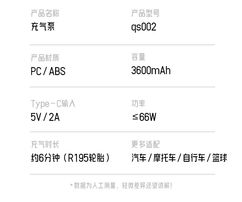 Car Air Pump, Portable Wireless Inflator, Automatic High-Pressure Inflator for Car Tires, Mobile Phone Charging Port