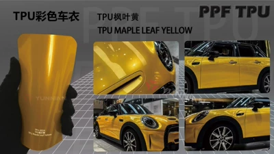 Tpu Color-Changing Film with Automotive Film - 15215m-5-years-warranty-tpu-maple-leaf-yellow-water-sticker