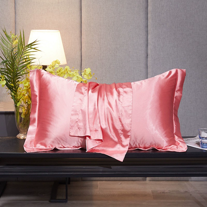 Double-sided silk pillowcase, 48×74 cm, reversible floral patterns (multiple colors)