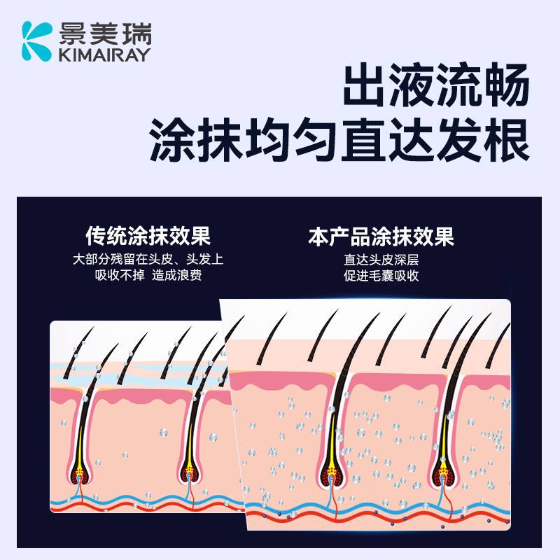 カスタムロゴ頭皮上薬器ミノ上薬器頭部マッサージ育毛櫛頭皮ボール上薬器|undefined