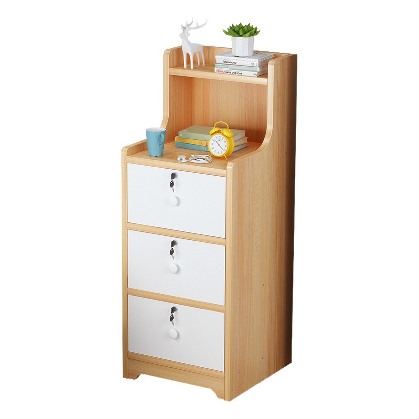 Mesita de noche ultra estrecho simple moderno dormitorio ins estilo multifuncional mesita de noche pequeño almacenamiento simple rack de almacenamiento