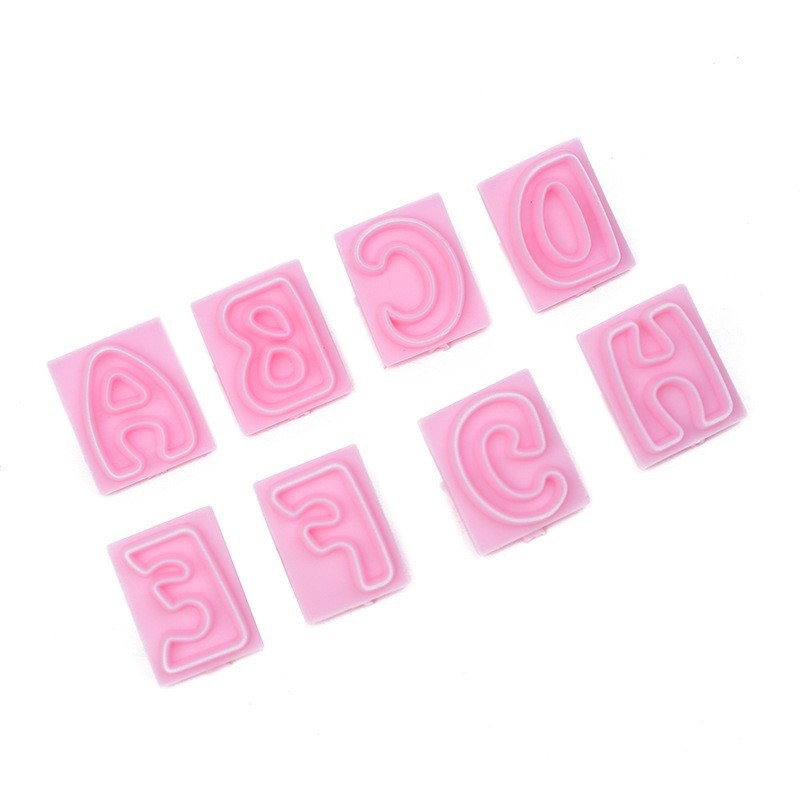 Fabricante suministro directo conjunto de letras de pastel de decoración molde de corte molde de decoración de pastel de azúcar molde de galletas de letras inglesas