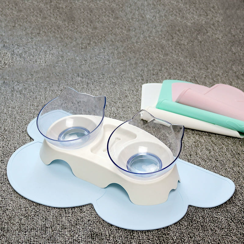 Защита шеи домашних животных Одиночная и двойная миски Миска для кошачьего риса Защита шейного отдела позвоночника Косая миска для кошачьей еды Миска для кошачьей кошки Наклонная миска для кошачьей кошки